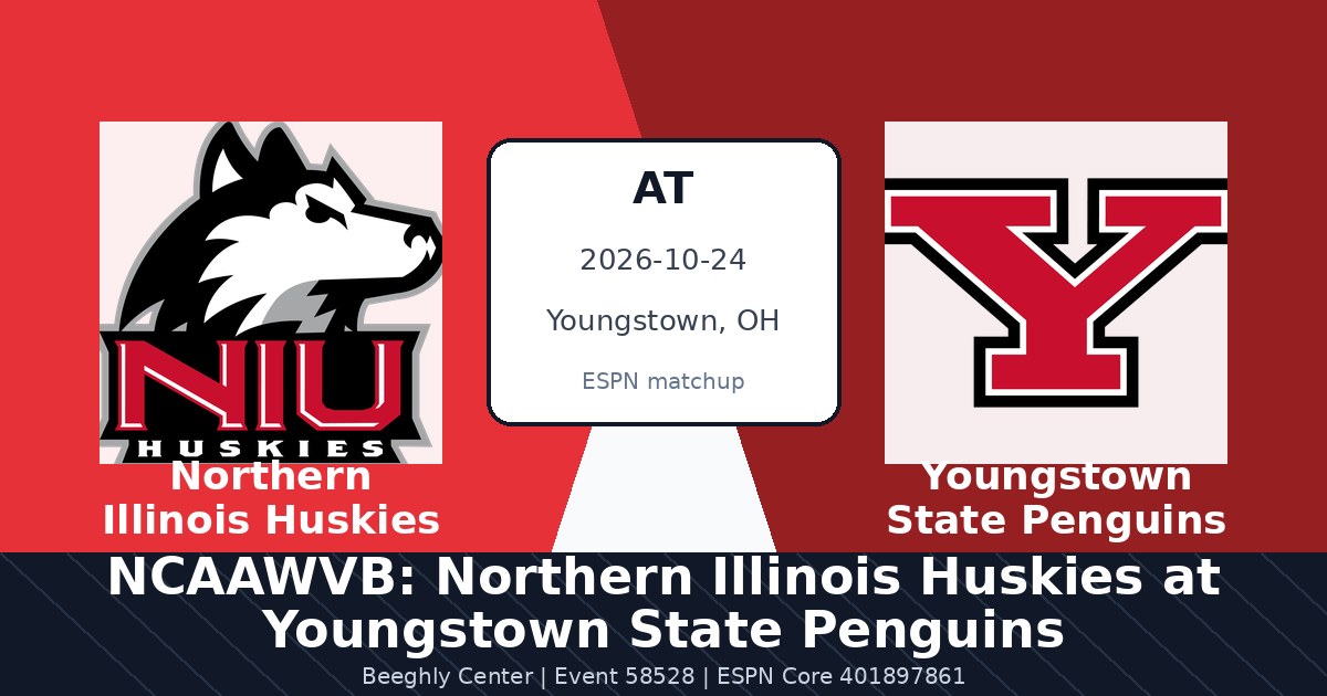 NCAAWVB: Northern Illinois Huskies at Youngstown State Penguins photo in Youngstown, OH