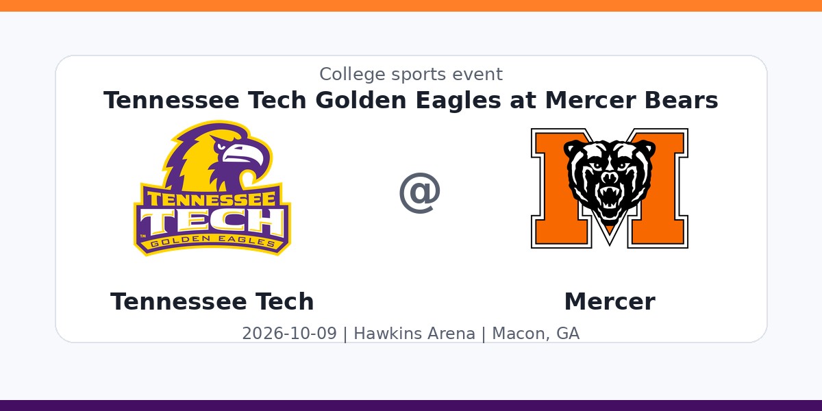 NCAAWVB: Tennessee Tech Golden Eagles at Mercer Bears photo in Macon, GA