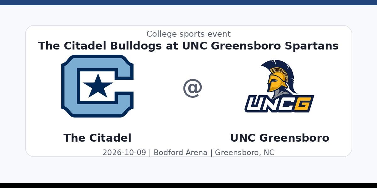 NCAAWVB: The Citadel Bulldogs at UNC Greensboro Spartans - Oct 9 photo in Greensboro, NC