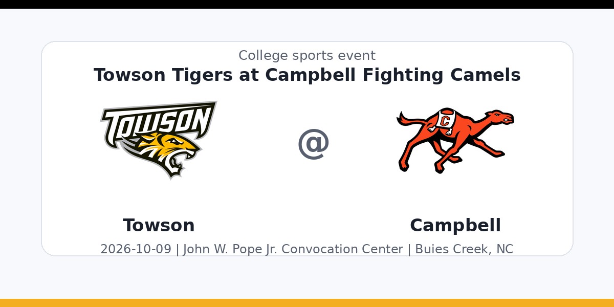 NCAAWVB: Towson Tigers at Campbell Fighting Camels - Oct 9 photo in Buies Creek, NC
