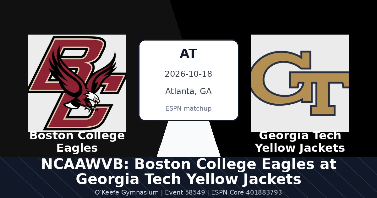 NCAAWVB: Boston College Eagles at Georgia Tech Yellow Jackets — sports in Atlanta, GA