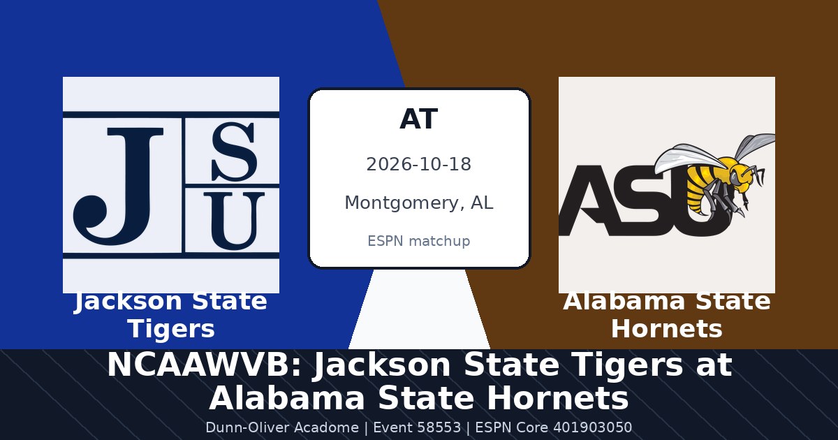 NCAAWVB: Jackson State Tigers at Alabama State Hornets photo in Montgomery, AL