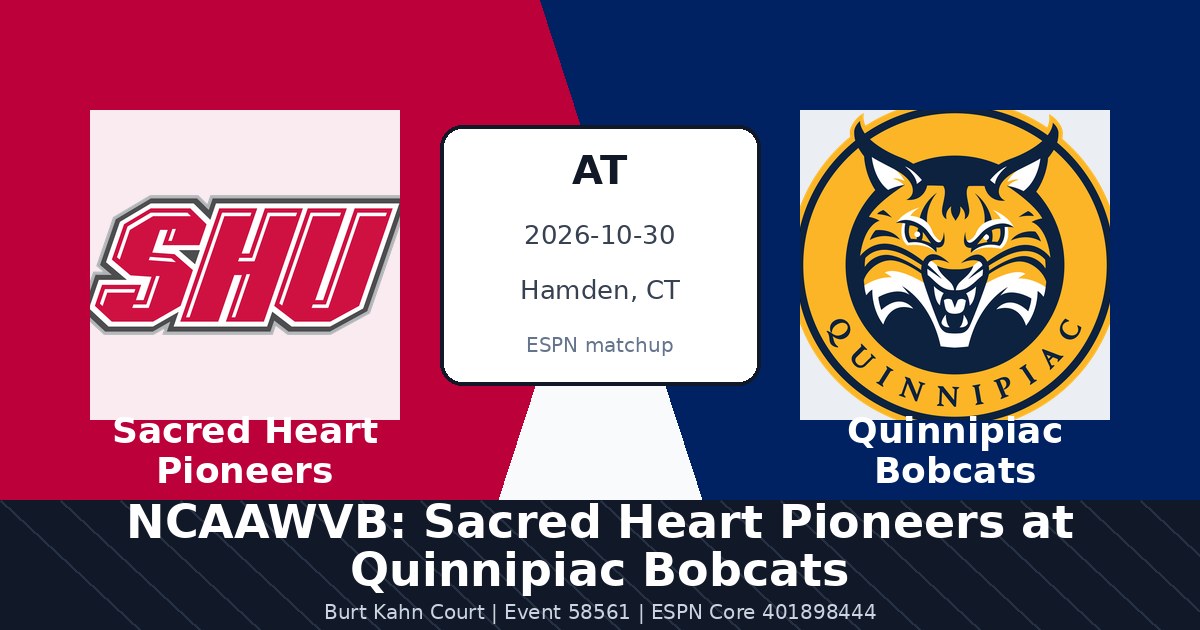 NCAAWVB: Sacred Heart Pioneers at Quinnipiac Bobcats photo in Hamden, CT
