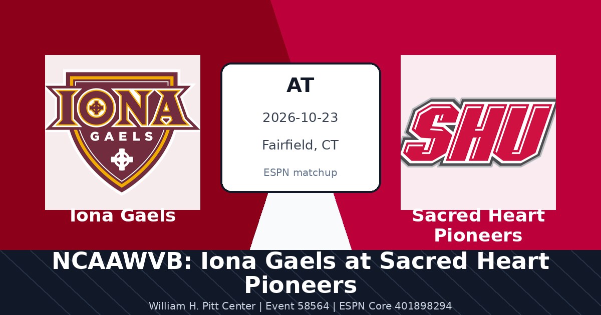 NCAAWVB: Iona Gaels at Sacred Heart Pioneers photo in Fairfield, CT