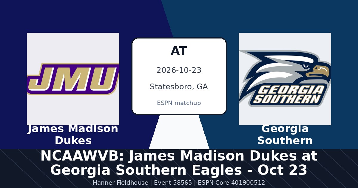 NCAAWVB: James Madison Dukes at Georgia Southern Eagles - Oct 23 photo in Statesboro, GA