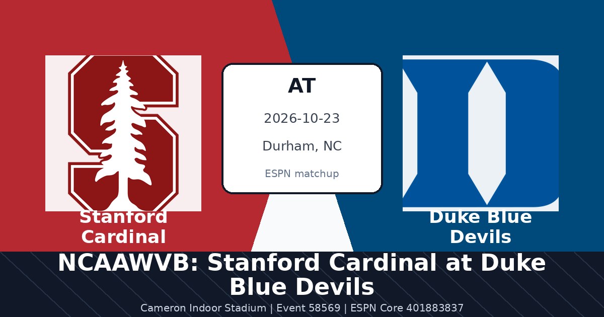NCAAWVB: Stanford Cardinal at Duke Blue Devils photo in Durham, NC