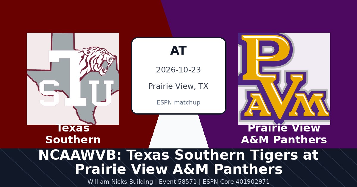 NCAAWVB: Texas Southern Tigers at Prairie View A&M Panthers photo in Prairie View, TX