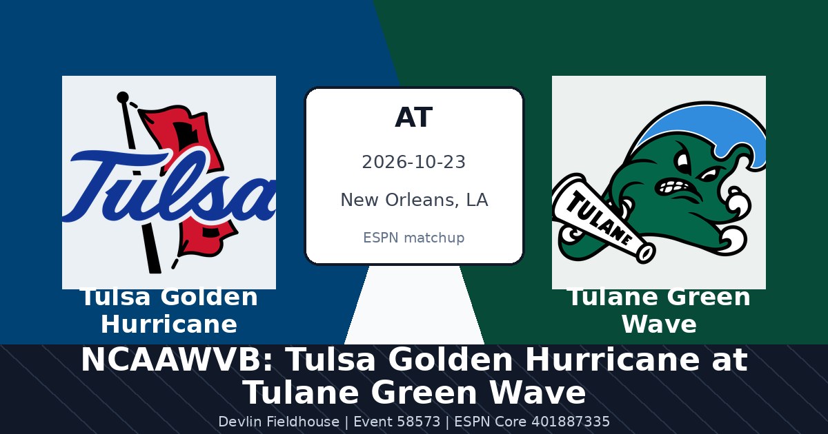 NCAAWVB: Tulsa Golden Hurricane at Tulane Green Wave photo in New Orleans, LA