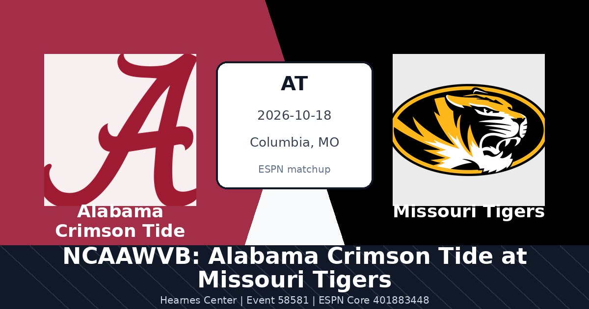 NCAAWVB: Alabama Crimson Tide at Missouri Tigers photo in Columbia, MO