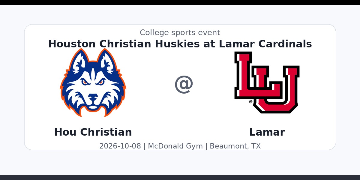 NCAAWVB: Houston Christian Huskies at Lamar Cardinals photo in Beaumont, TX