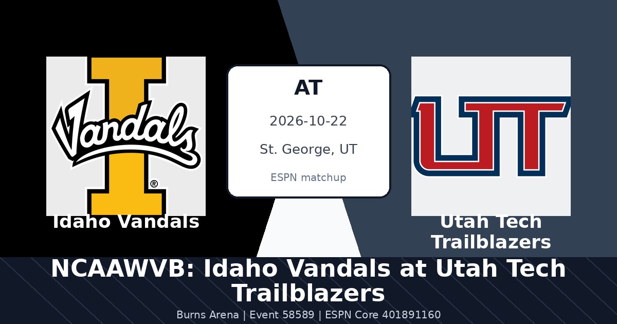 NCAAWVB: Idaho Vandals at Utah Tech Trailblazers photo in St. George, UT
