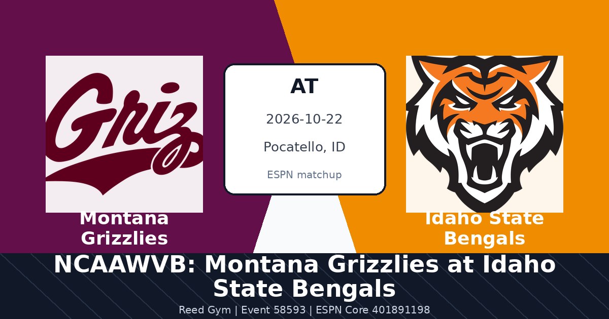 NCAAWVB: Montana Grizzlies at Idaho State Bengals photo in Pocatello, ID