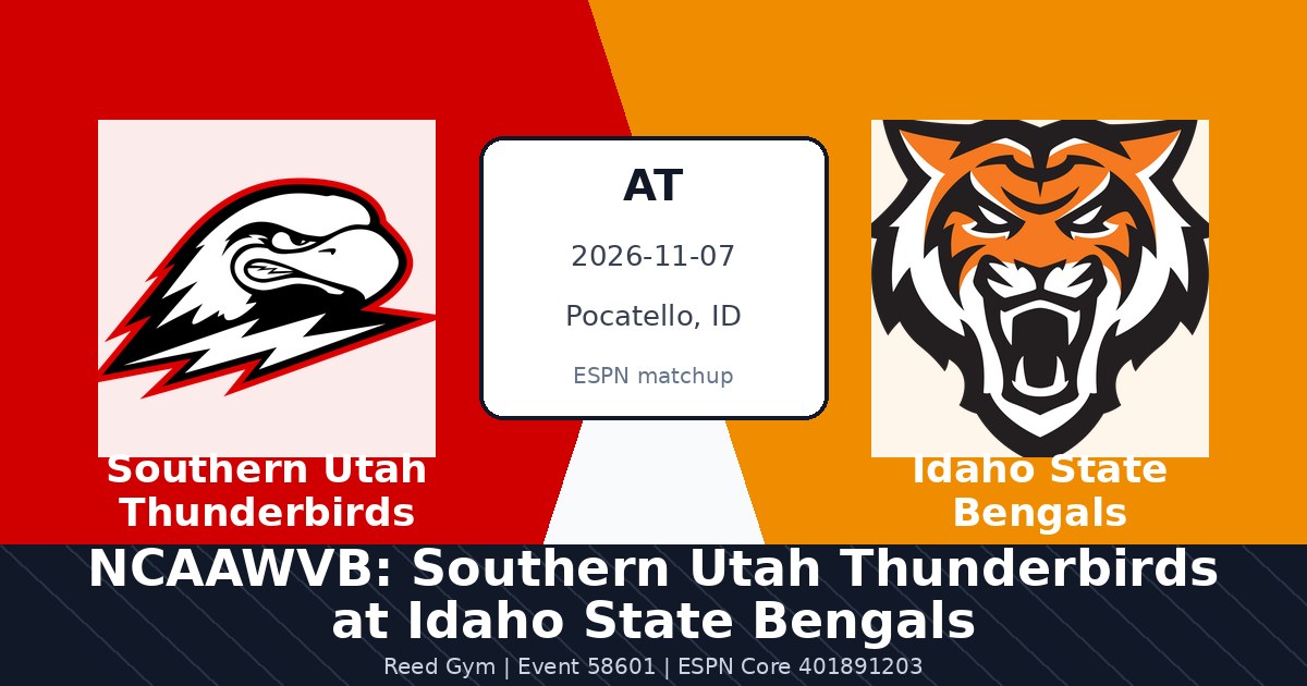NCAAWVB: Southern Utah Thunderbirds at Idaho State Bengals photo in Pocatello, ID