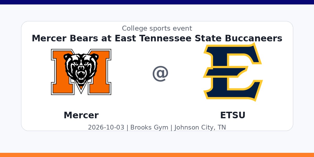 NCAAWVB: Mercer Bears at East Tennessee State Buccaneers photo in Johnson City, TN