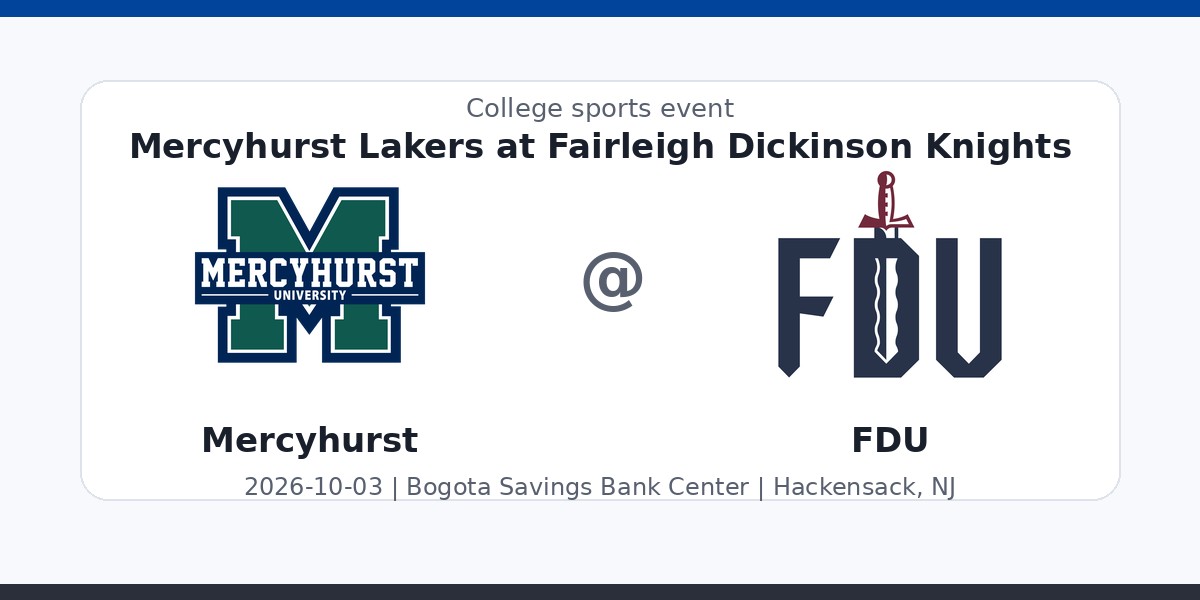 NCAAWVB: Mercyhurst Lakers at Fairleigh Dickinson Knights photo in Hackensack, NJ