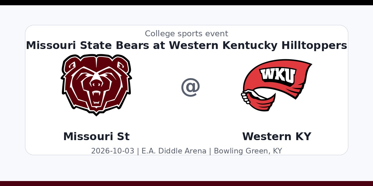 NCAAWVB: Missouri State Bears at Western Kentucky Hilltoppers - Oct 3 photo in Bowling Green, KY