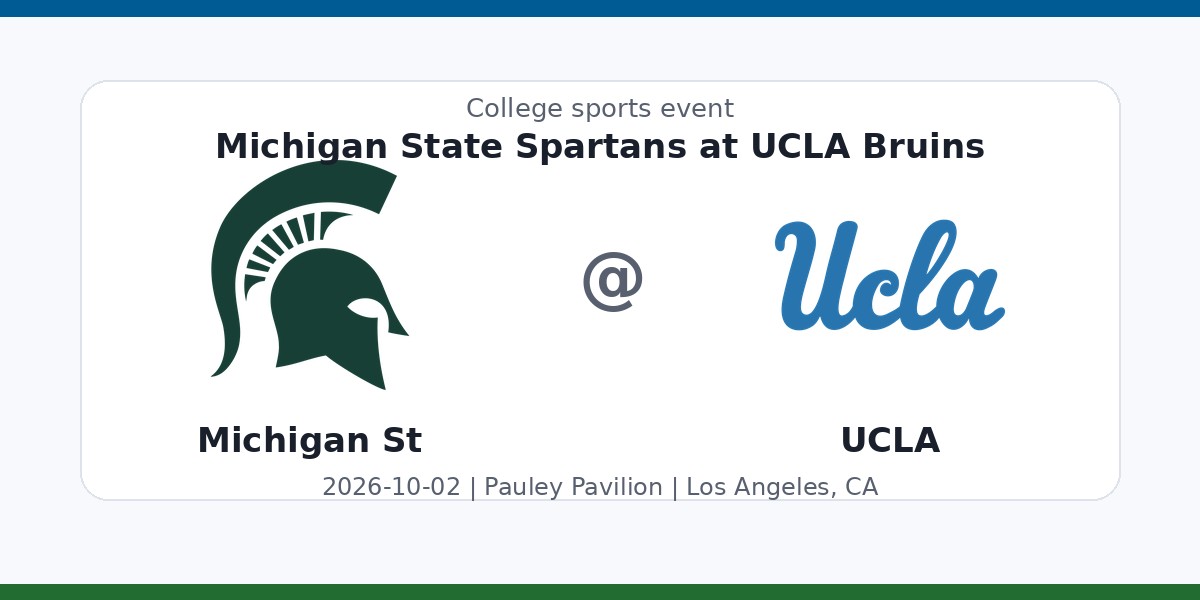 NCAAWVB: Michigan State Spartans at UCLA Bruins — sports in Los Angeles, CA