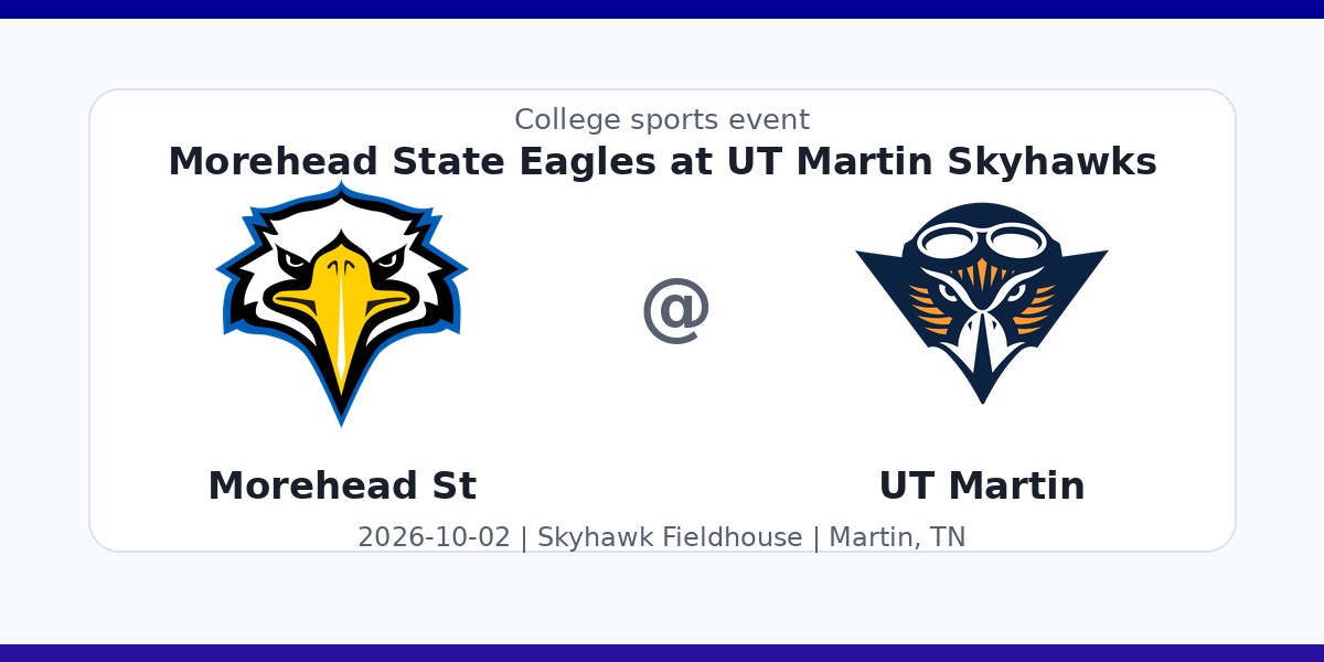 NCAAWVB: Morehead State Eagles at UT Martin Skyhawks - Oct 2 photo in Martin, TN