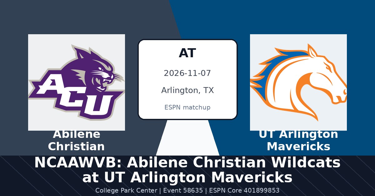 NCAAWVB: Abilene Christian Wildcats at UT Arlington Mavericks photo in Arlington, TX