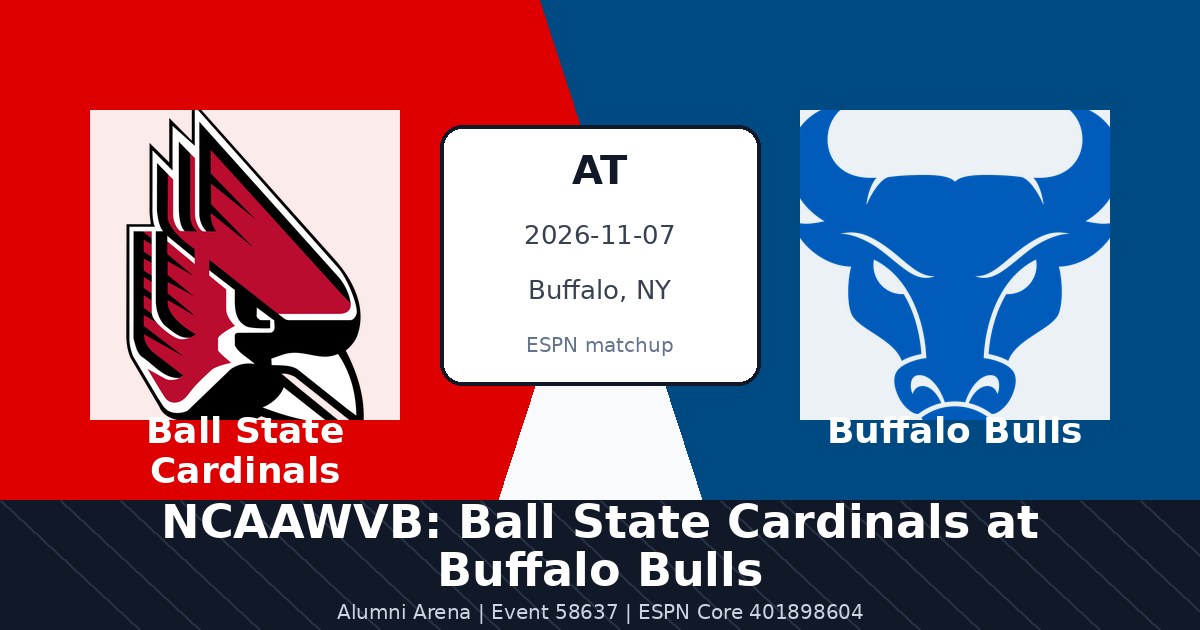 NCAAWVB: Ball State Cardinals at Buffalo Bulls photo in Buffalo, NY