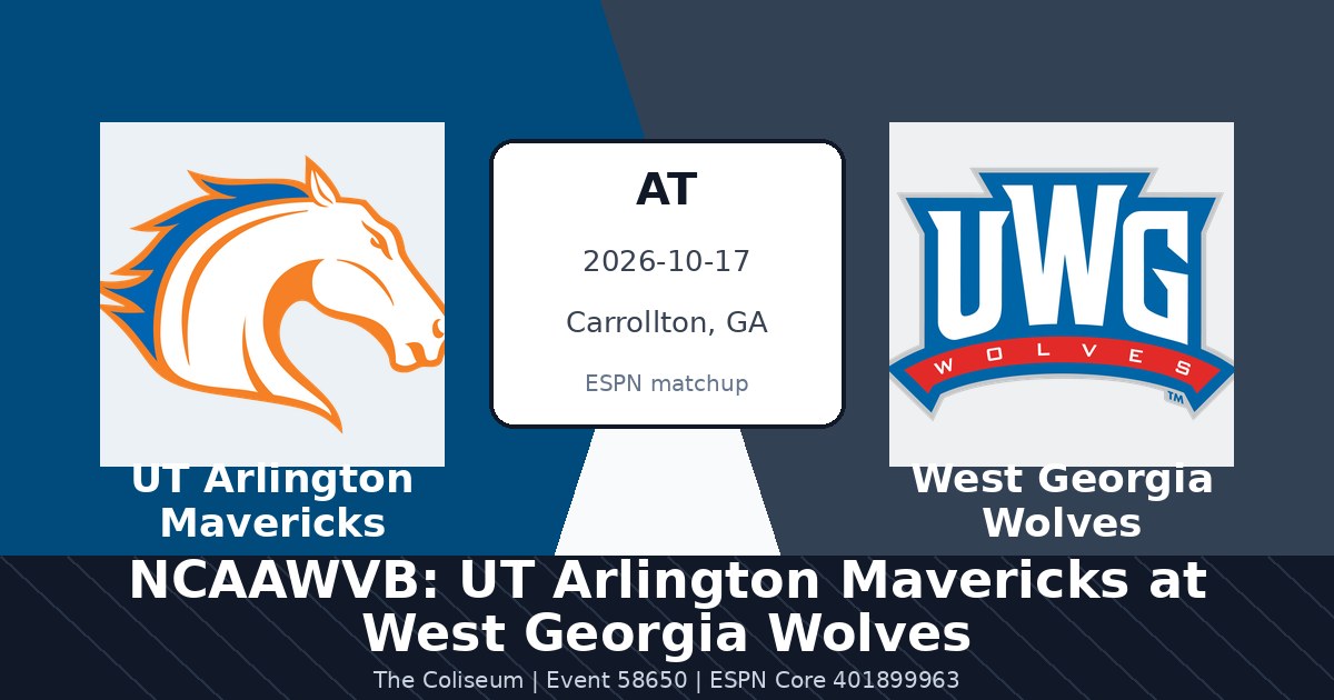 NCAAWVB: UT Arlington Mavericks at West Georgia Wolves photo in Carrollton, GA