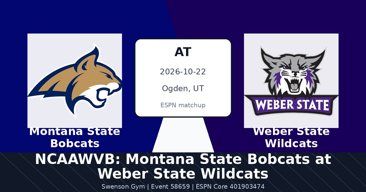 NCAAWVB: Montana State Bobcats at Weber State Wildcats photo in Ogden, UT