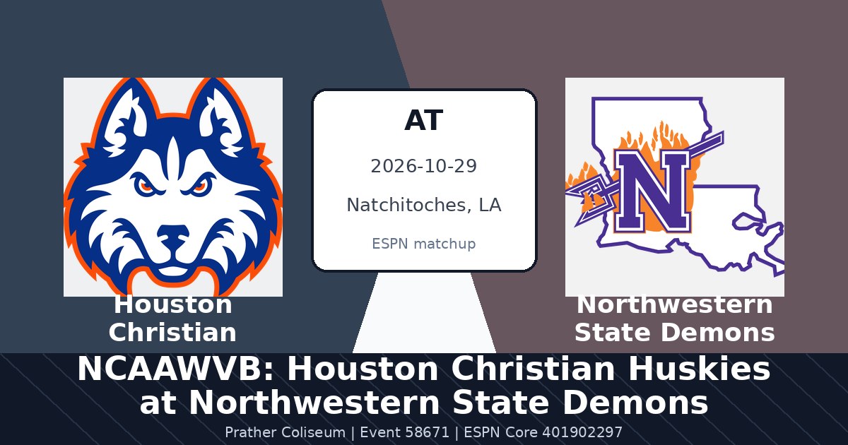 NCAAWVB: Houston Christian Huskies at Northwestern State Demons photo in Natchitoches, LA