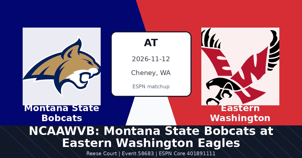 NCAAWVB: Montana State Bobcats at Eastern Washington Eagles photo in Cheney, WA
