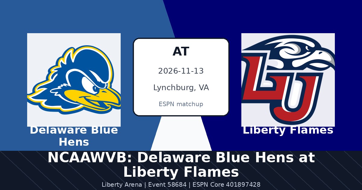 NCAAWVB: Delaware Blue Hens at Liberty Flames photo in Lynchburg, VA