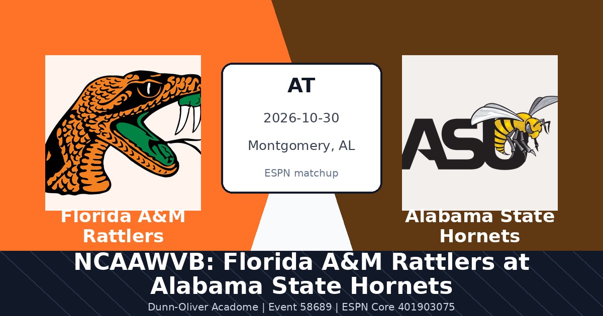 NCAAWVB: Florida A&M Rattlers at Alabama State Hornets photo in Montgomery, AL