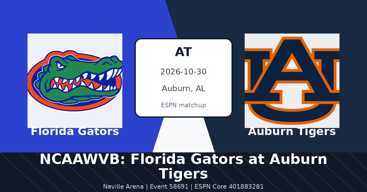 NCAAWVB: Florida Gators at Auburn Tigers photo in Auburn, AL