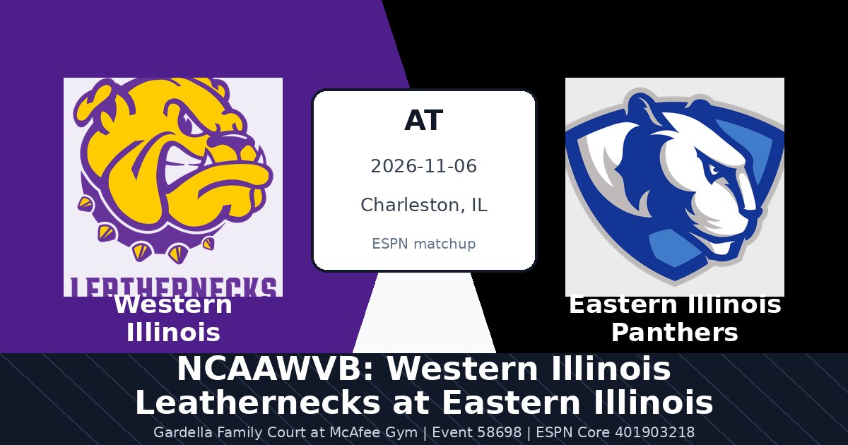 NCAAWVB: Western Illinois Leathernecks at Eastern Illinois Panthers - Nov 6 photo in Charleston, IL