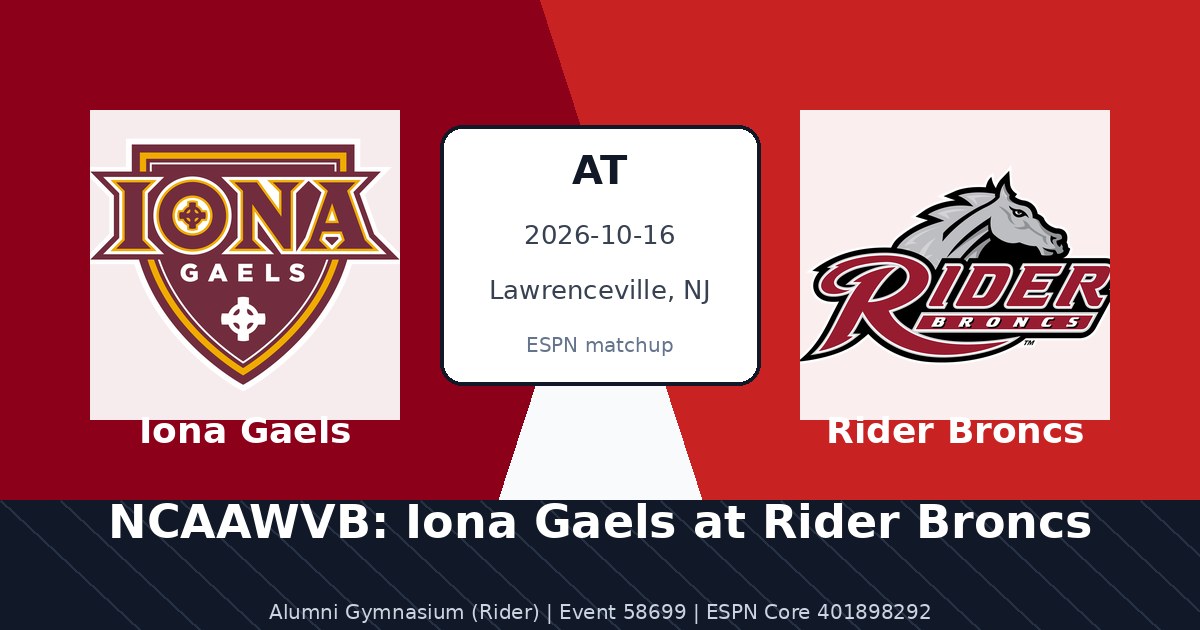 NCAAWVB: Iona Gaels at Rider Broncs photo in Lawrenceville, NJ