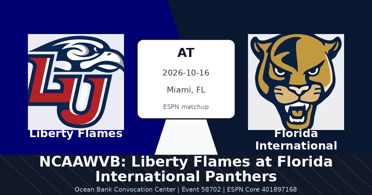 NCAAWVB: Liberty Flames at Florida International Panthers photo in Miami, FL