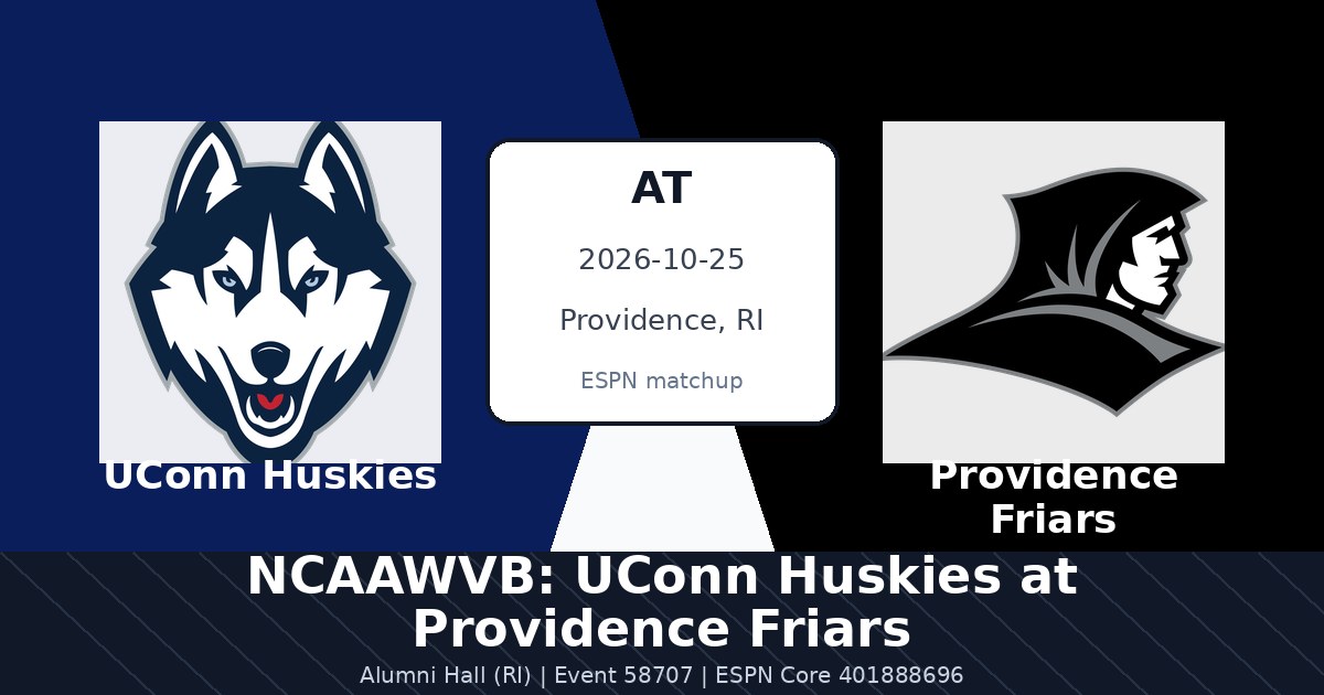 NCAAWVB: UConn Huskies at Providence Friars photo in Providence, RI