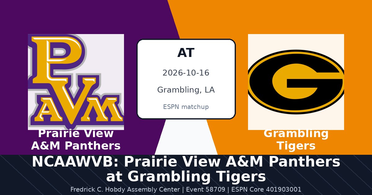 NCAAWVB: Prairie View A&M Panthers at Grambling Tigers photo in Grambling, LA