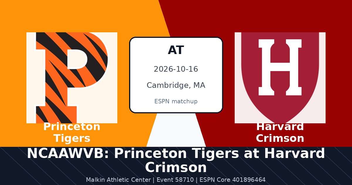 NCAAWVB: Princeton Tigers at Harvard Crimson photo in Cambridge, MA