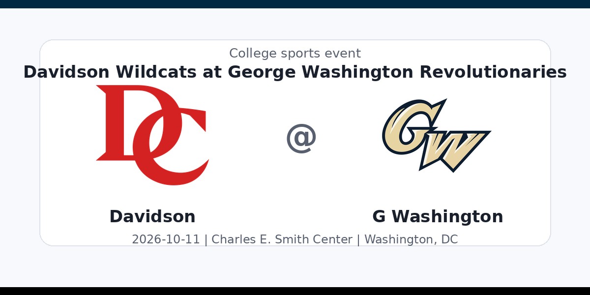 NCAAWVB: Davidson Wildcats at George Washington Revolutionaries — sports in Washington, DC