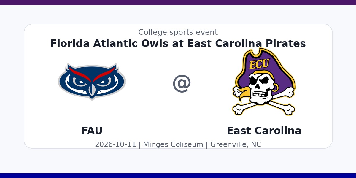 NCAAWVB: Florida Atlantic Owls at East Carolina Pirates photo in Greenville, NC