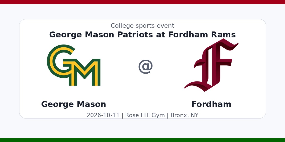 NCAAWVB: George Mason Patriots at Fordham Rams photo in Bronx, NY