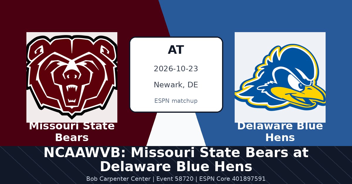 NCAAWVB: Missouri State Bears at Delaware Blue Hens photo in Newark, DE