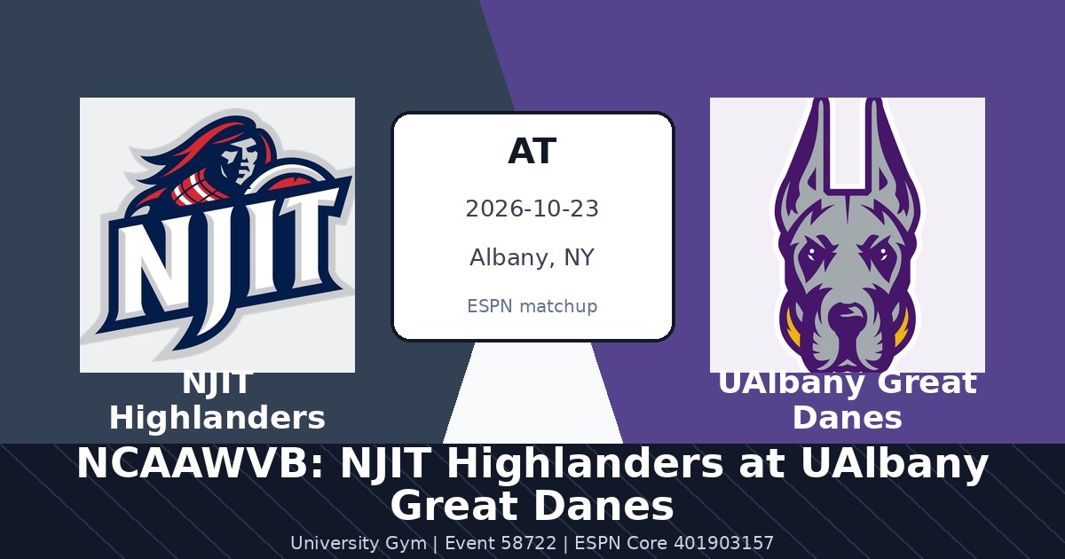 NCAAWVB: NJIT Highlanders at UAlbany Great Danes photo in Albany, NY