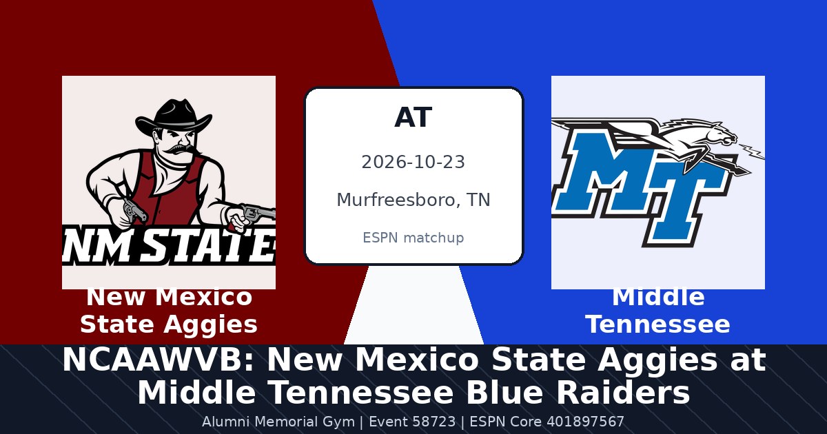 NCAAWVB: New Mexico State Aggies at Middle Tennessee Blue Raiders photo in Murfreesboro, TN