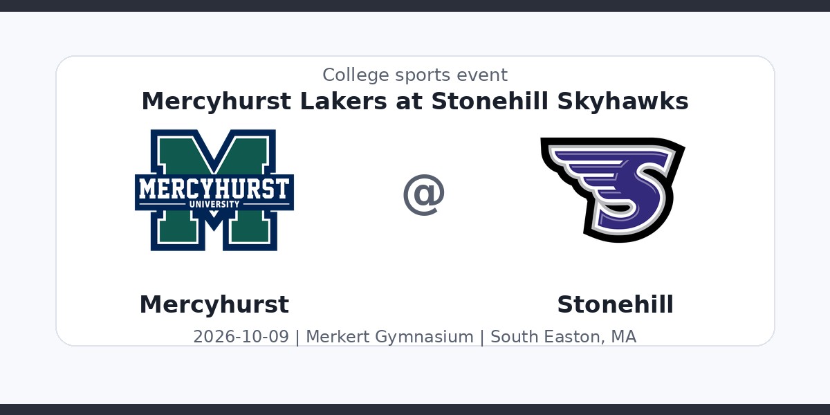 NCAAWVB: Mercyhurst Lakers at Stonehill Skyhawks photo in South Easton, MA
