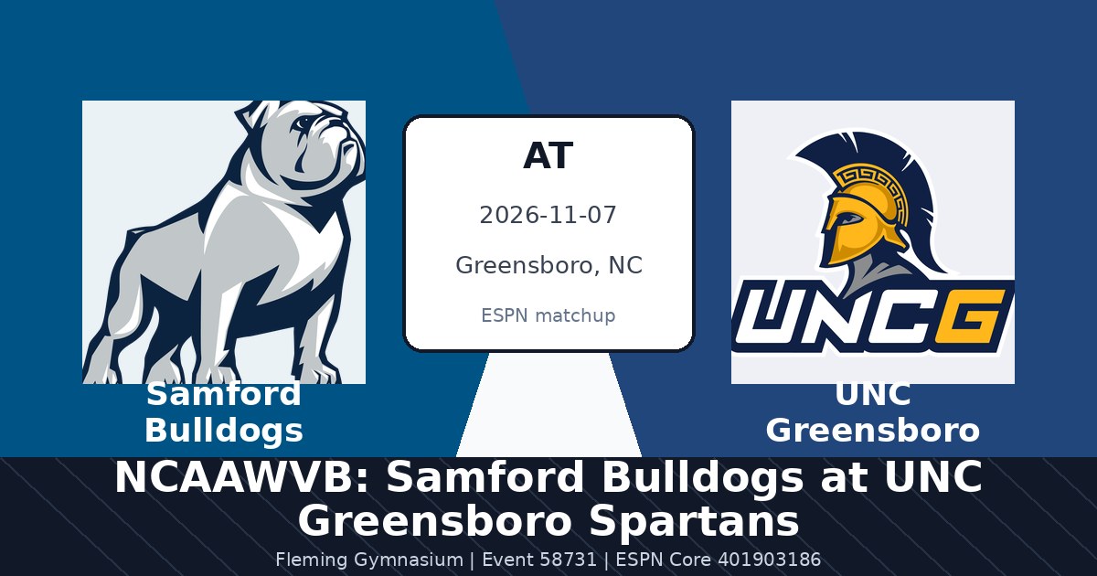 NCAAWVB: Samford Bulldogs at UNC Greensboro Spartans photo in Greensboro, NC