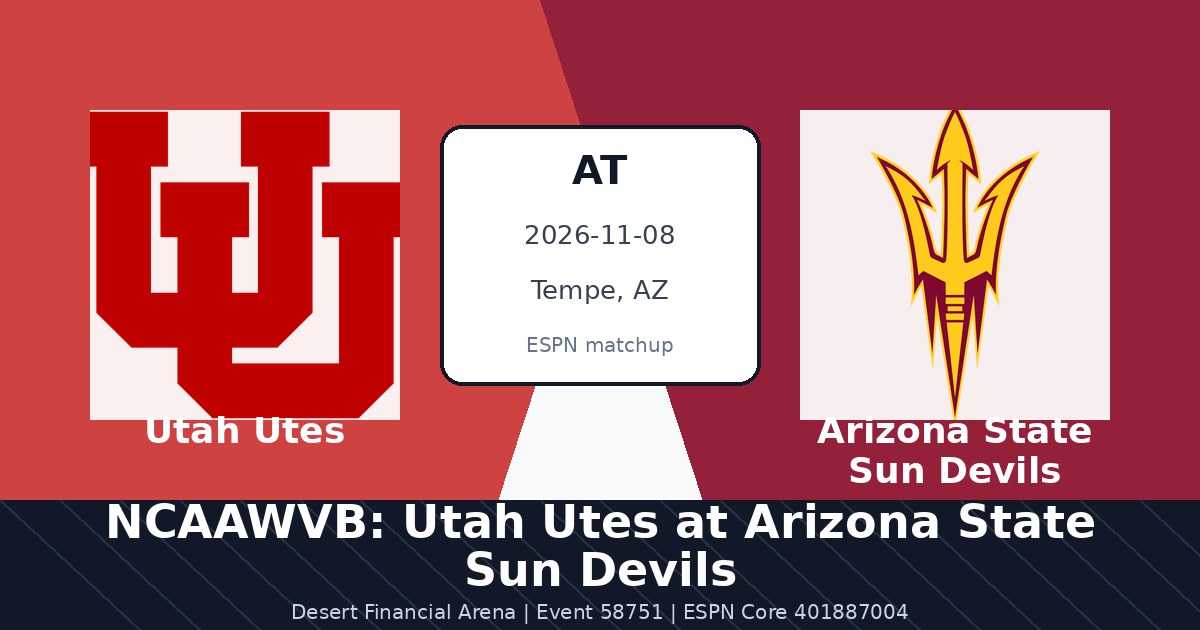 NCAAWVB: Utah Utes at Arizona State Sun Devils photo in Tempe, AZ