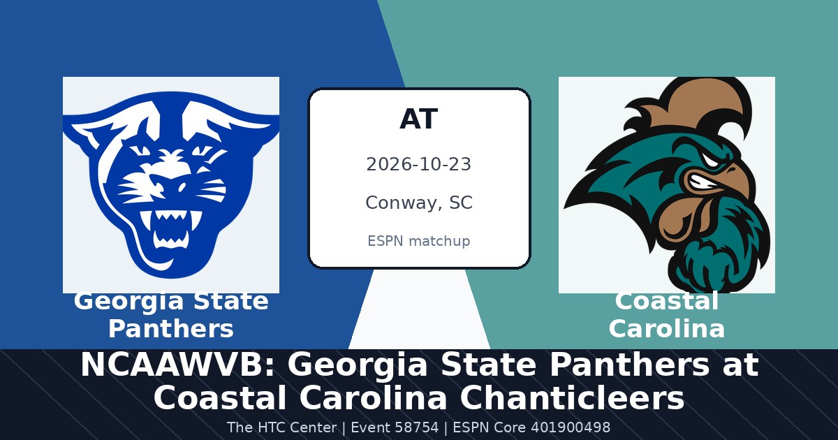 NCAAWVB: Georgia State Panthers at Coastal Carolina Chanticleers photo in Conway, SC