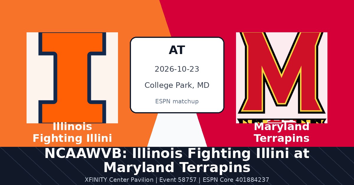 NCAAWVB: Illinois Fighting Illini at Maryland Terrapins photo in College Park, MD
