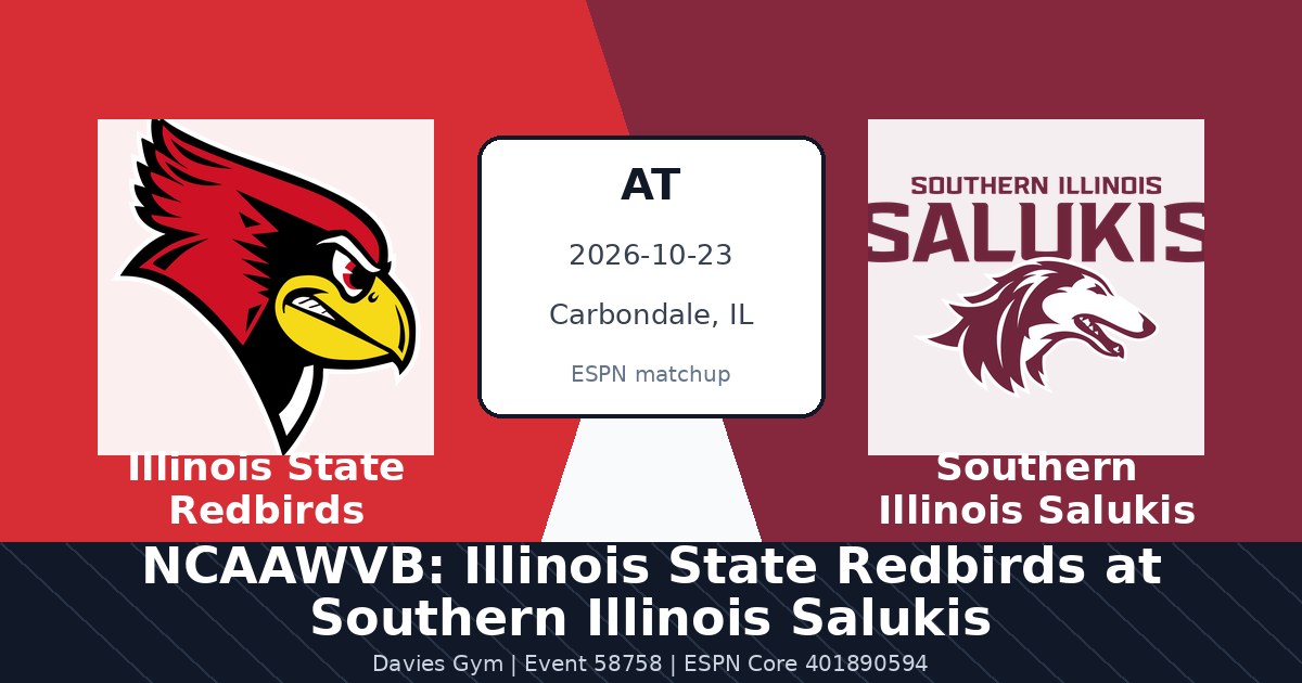 NCAAWVB: Illinois State Redbirds at Southern Illinois Salukis photo in Carbondale, IL