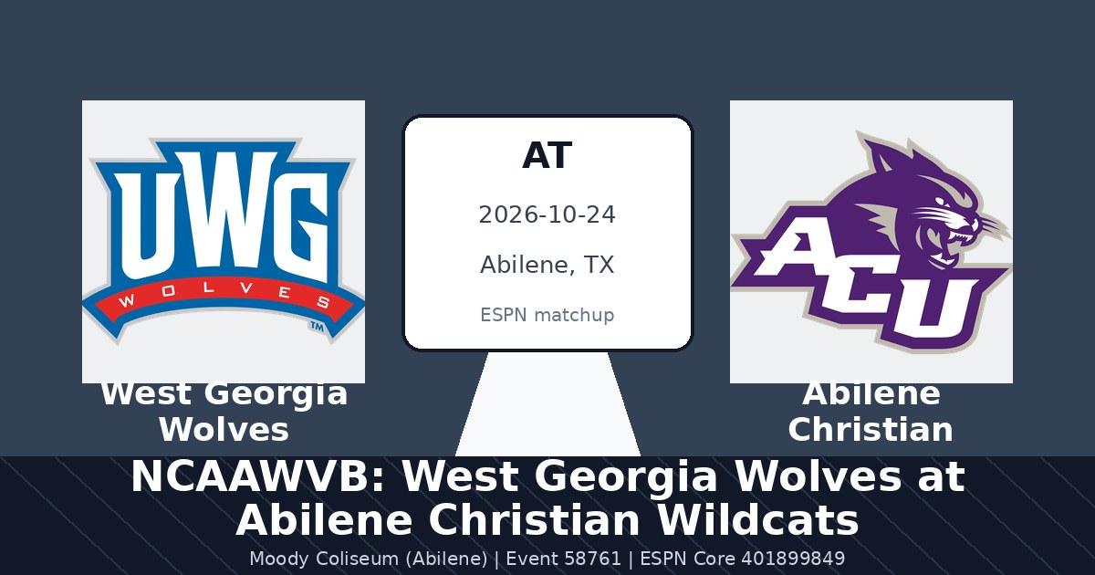 NCAAWVB: West Georgia Wolves at Abilene Christian Wildcats photo in Abilene, TX
